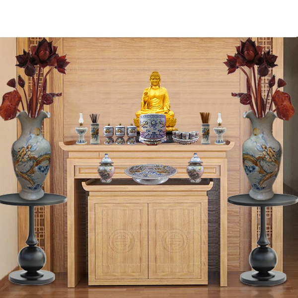 Bày trí các vật dụng trên bàn thờ Phật sao cho hợp phong thủy
