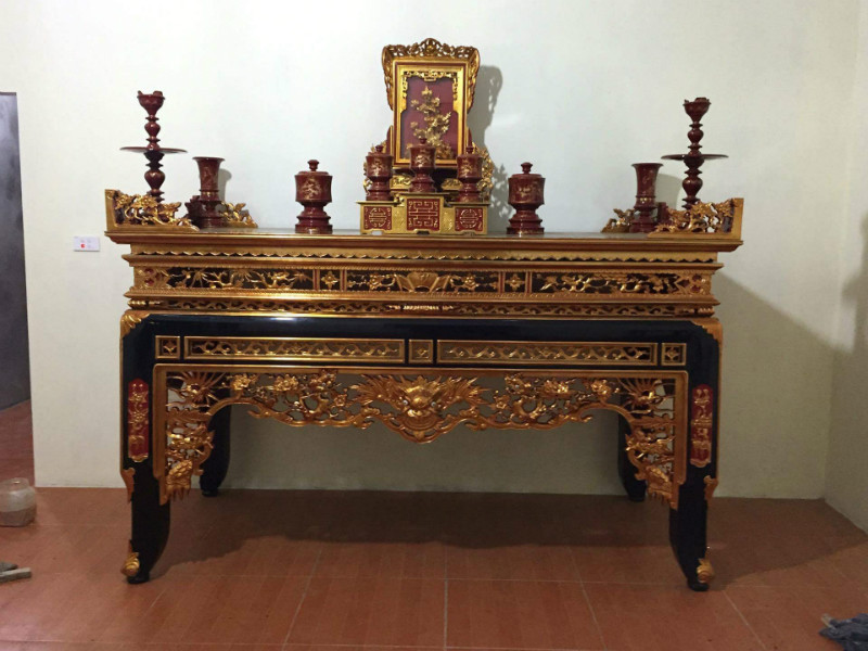 Tổng hợp những mẫu tủ thờ sơn son thếp vàng Hiếm có tại Việt Nam